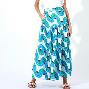 Oliphant Design tiered maxi skirt